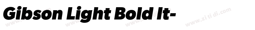 Gibson Light Bold It字体转换